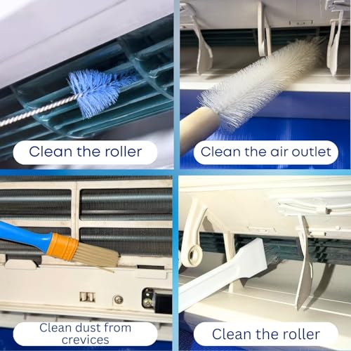 Gdktg Small Mini Split AC Cleaning Kit with 2L Pressure Sprayer - Includes Brushes & Accessories