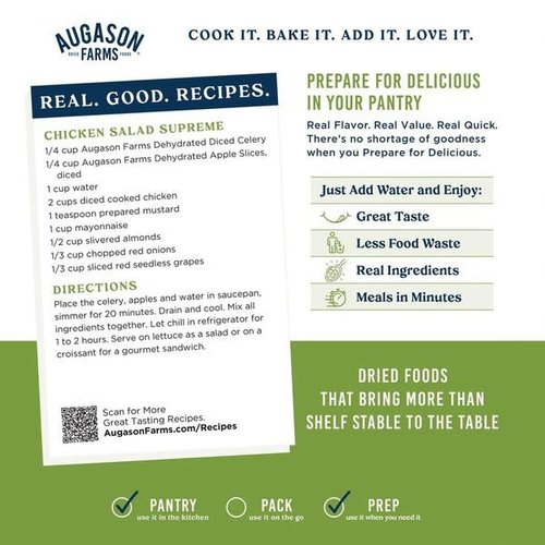 Augason Farms Dehydrated Cross Cut Celery Can, Emergency Food Supply, Everyday Meals, 36 Servings