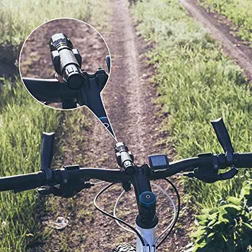 Jetec 4 Pieces Flashlight Mounting Brackets with Screws Versatile Clip Mount for LED Flashlights and Similar Things, Bicycle Car Truck Accessories (2 Big, 2 Small)