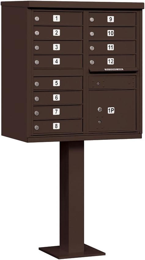Salsbury Industries 3312BRZ-U Type II Cluster Box Unit with 12 A Size Doors, Bronze