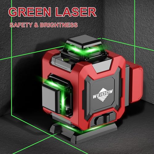 WEIDDW Laser Level 360° Green Cross Line Self-Leveling Measuring Tool - Variation L