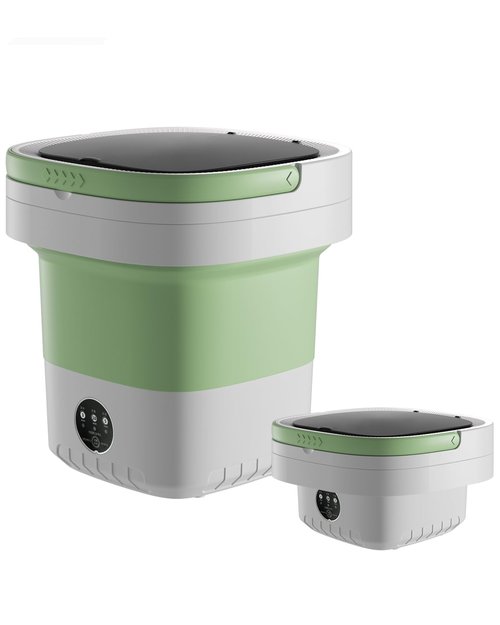 Portable Washing Machine, 16L Large Capacity Laundry Washer Cleaning for Underwear, Baby Clothes, Shirts,Small Delicates. Foldable Mini Washer and Dryer Combo for Apartment,Hotel,Camp,RV,Travel(Green)