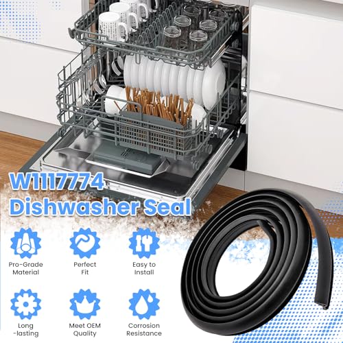 Maxanda W11177741 Whirlpool Dishwasher Seal – Gasket/Door Seal