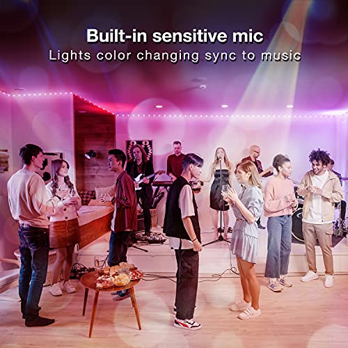DAYBETTER 200 ft RGB LED Strip Lights with App & Remote, Music Sync, Color Changing for Bedroom, Kitchen, Party