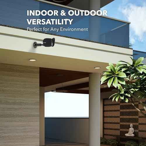 Adjustable Indoor/Outdoor Security Metal Wall Mount - Compatible with Arlo Pro/Ultra & Others, Ring Stick Up Cam, eufyCam, Wyze Cam Outdoor (1 Pack, Black)