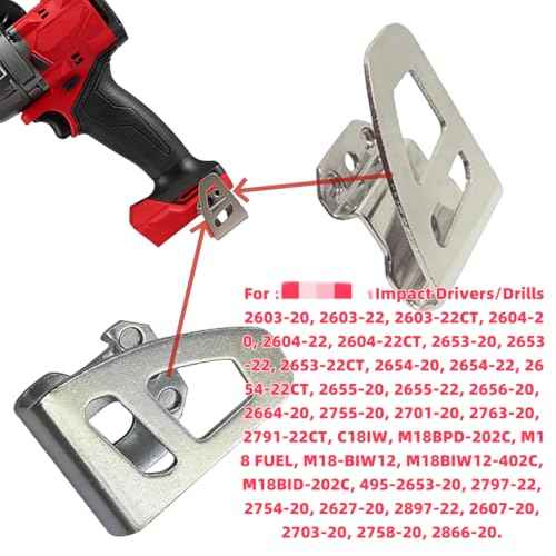 6 Pack 42-70-2653 Belt Clip/Hook compatible with milwaukee Work with M18 tool Impact Driver Hammer Drill Replace for 2797-22£¬2604-20, 2604-22, 2604-22CT with Free Screw