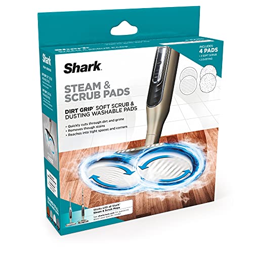 Shark Steam & Scrub Dirt Grip Pads — Soft Scrub & Dusting Pads (XKITP7000D) Replacement Set