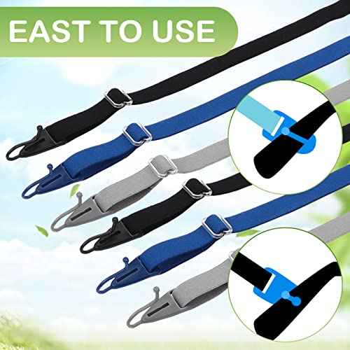 Oudain 6 Pack Kids Glasses Strap Adjustable Sunglasses Lanyard Eyeglass Holder Strap Around Neck Eyeglass Band for Sports(Simple Color)