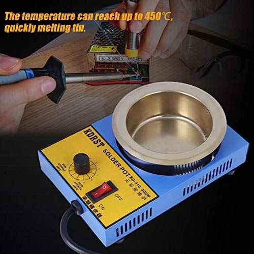 Soldering Desoldering Bath, Solder Pot, Portable Electronic Wire Production for Coil Pin Tin Plating Electronic (US standard 110V)