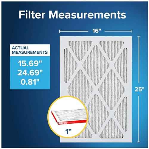 Filtrete 16x25x1 AC Furnace Air Filter, MERV 11, MPR 1000, Micro Allergen Defense, 3-Month Pleated 1-Inch Electrostatic Air Cleaning Filter, 2 Pack (Actual Size 15.719 x 24.72 x 0.84 in)