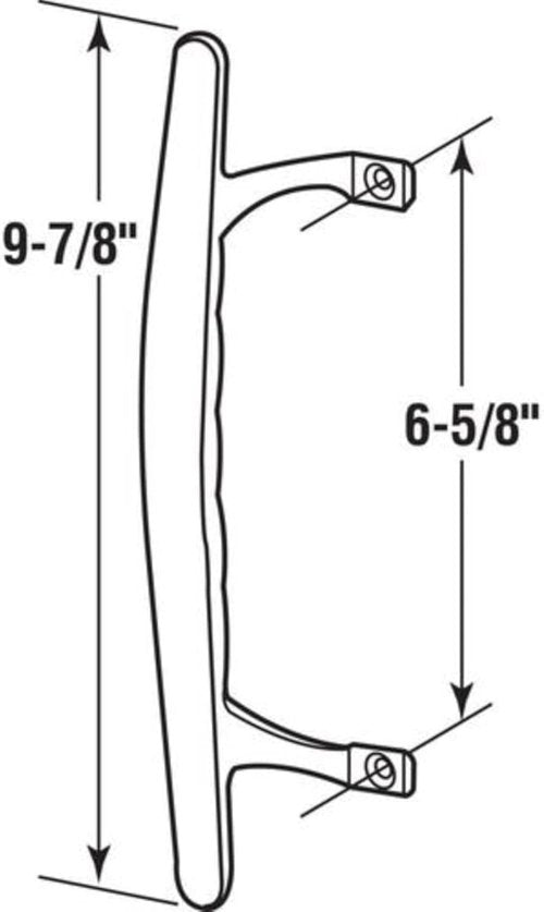 Wynn Hardware White PGT Flush Mount Sliding Glass Door Handle with Hook Latch & Night Lock – Non-Keyed, Diecast Replacement for 1" to 1-1/8" Thick Patio Doors, 6-5/8" Hole Spacing
