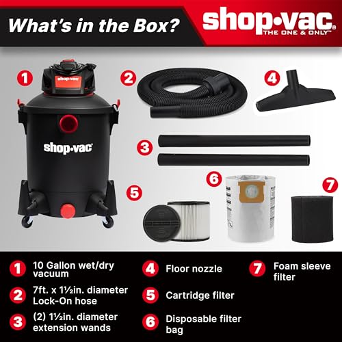 Shop-Vac 10 Gallon 4.5 Peak HP Wet Dry Vacuum Cleaner with Blower