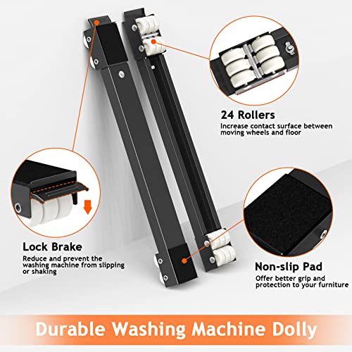 Ronlap Furniture Washing Machine Dolly Extendable Appliance Rollers,