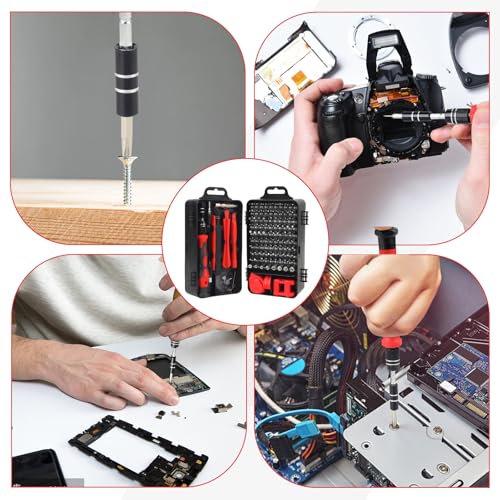 Small Precision Screwdriver Set& 119 Pcs Mini Screwdriver Set &Magnetic Glasses Repair Tool Kits & Small Screwdriver set for DIY, Xbox, iPhone, iPad, Computer, Watch, Laptop, Macbook, Eyeglass