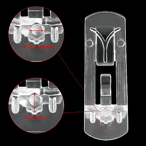 Plastic Locking Shelf Pins 20 Pcs 5mm (3/4 inch) Clear Fits 20mm Thick Shelves