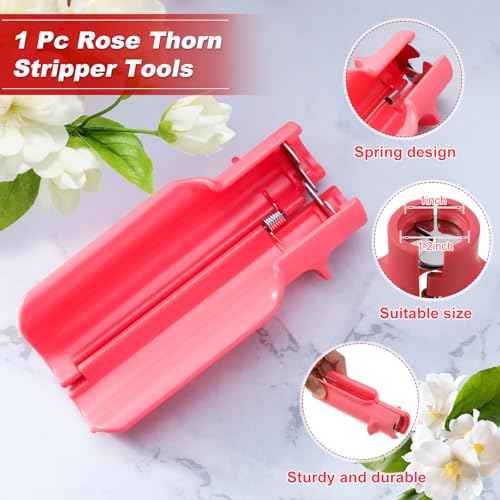 Rose Thorn Stripper Tool,Rose Stripper,Thorn Stripper,Flower Thorn Remover,Thorn Remover for Roses,Flower Bouquet Accessories (Pink)