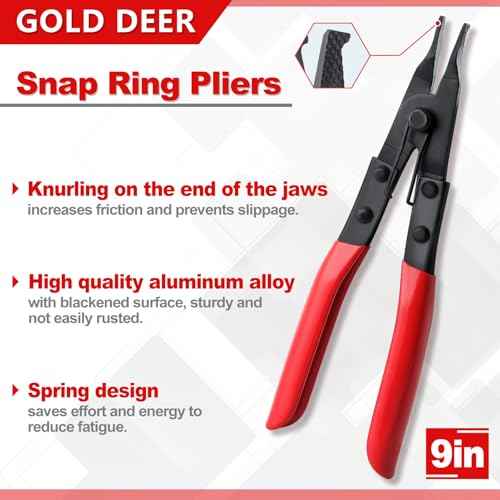 Angle Tip Lock Ring Pliers Lock Ring Pliers Snap Ring Pliers Flat Nose Retaining Ring Pliers Ring Opening Pliers Special Circlip Plier Spreader Pliers for Transmission Transfer Cases