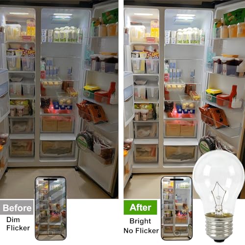 QYKAVM 4Pcs A15 40W E26 Appliance Light Bulbs for Ovens, Microwaves, Fridges — Lava Lamp Compatible