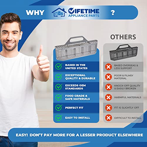 Lifetime Appliance WD28X10128 Silverware Basket for GE Dishwashers