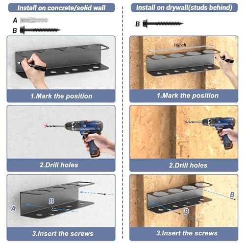 WALMANN Spray Bottle Holder Wall Mount, Metal Spray Can Storage Rack for Garage Workshop, Paint Aerosol Can Organizer, Pack of 2