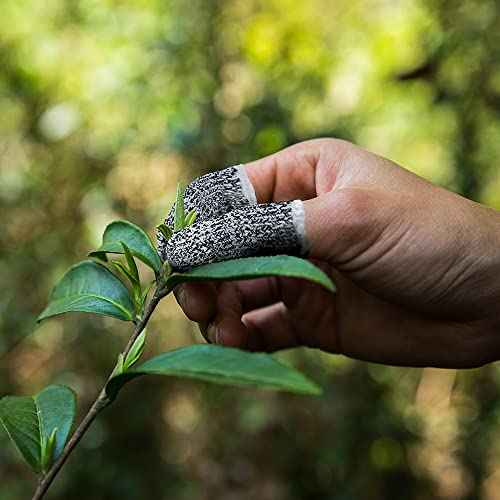 New Reusable Finger Sleeve Protectors Anti-Slip Cut Resistant Finger Cots, 12 Pack 5 Level Thumb Fingertips Protection Cots Protectors Guards Glove Life Extender Finger Covers for Kitchen Work Cuts