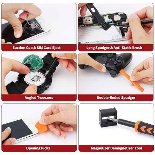 SHARDEN 58 in 1 Small Precision Screwdriver Set Magnetic Mini Screwdriver Set with Case Professional Electronic Tools Kit for iPhone, MacBook, Computer, Laptop, PC, RC, PS4, Xbox, Eyeglasses, Watch