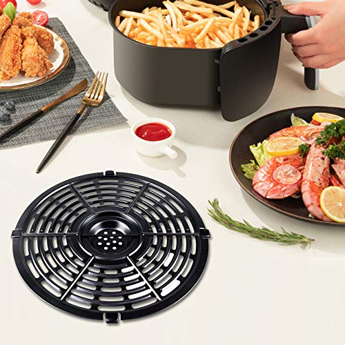 GXF 3.7QT Round Air Fryer Grill Pan - Replacement Tray for Chefman TurboFry 3.6QT / Emeril Lagasse 4QT / Power XL 4QT