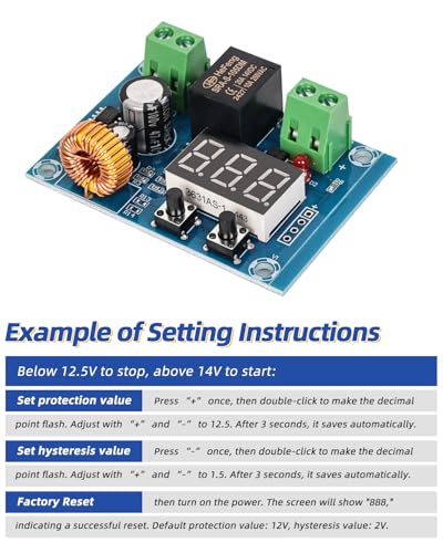 12V-36V DC Over-Discharge Protection Module 2 Pack - Battery Voltage Protector Switch