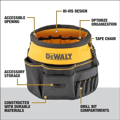 DEWALT Tool Organizer, 37 Pockets and Loops for Tool Storage Including a TOUGHCASE Pocket (DWST560109)