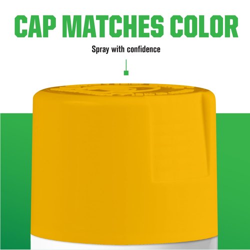 Rust-Oleum Power & Equipment Enamel Spray Paint, 12 oz, Gloss Outdoor Yellow, 6 Pack