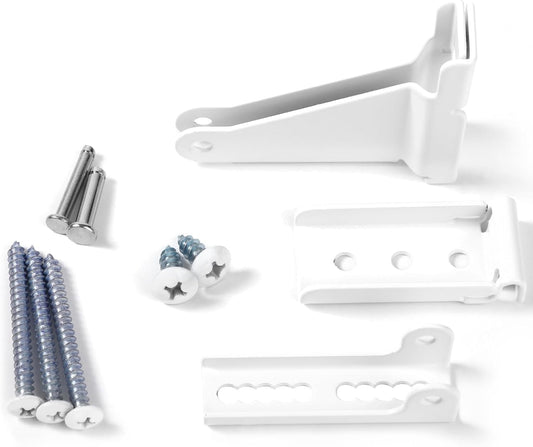 Storm Door Closer Bracket，Repair Jamb Bracket Compatible with Andersen，Durable Screen Door Closer Replacement Parts Kits with Emco/Larson/Pella, Protecting Doors from Damage from Strong Winds (White)