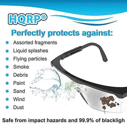 HQRP UV Protective Safety Goggles/Glasses for Yard work, Gardening, Lawn mowing, Weed whacking, Hedge trimming