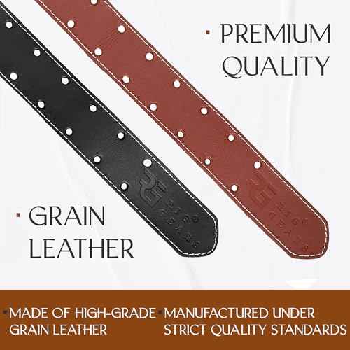Leather tool belt for men grain leather work belts | 3 inch carpenter constaraction belt multipurpose along with foam padded tool belt 34" to 49"