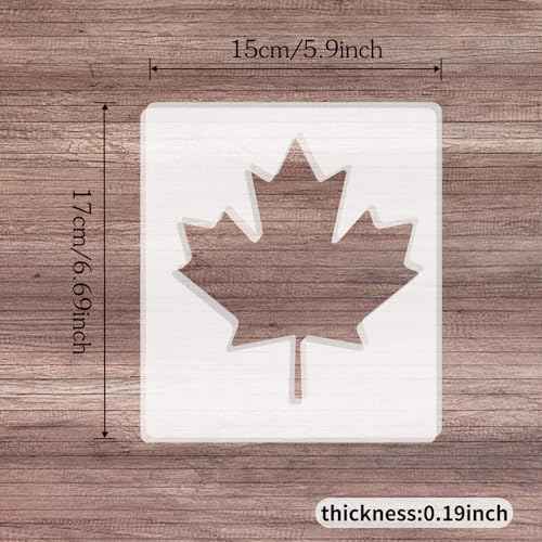 Maple Leaf Router Templates, Acrylic Router Inlay Template for Woodworking, 5mm Thick Decorative Template Router Jig Woodworking Craft Tracing Stencils Guide Tool