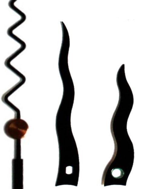 Specialty - Novelty Clock Hands, Tools, Crayons, Silverware, Fishing Rods, Wavy and Golf Clubs, Clock Hands (Wavy)