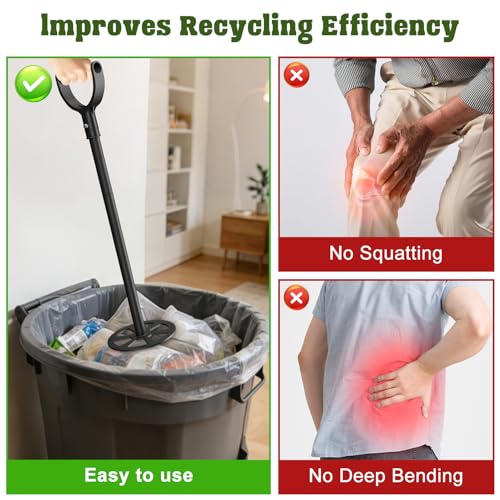 Manual Trash Compactor for Kitchen 25.5 Inch Metal Waste Reducer