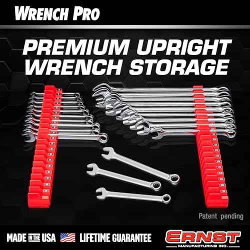 Ernst Manufacturing Wrench Pro - Modular Wrench Organizer for 20 Tools with Magnetic Base - Made in the USA