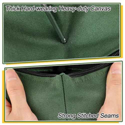 ANPHSIN 6 Pack Canvas Tool Bags Pouches - 11.2''x 7'' Heavy Duty Zipper Pouch Set, Multipurpose Small Tools Storage Organizer with Dependable Zipper