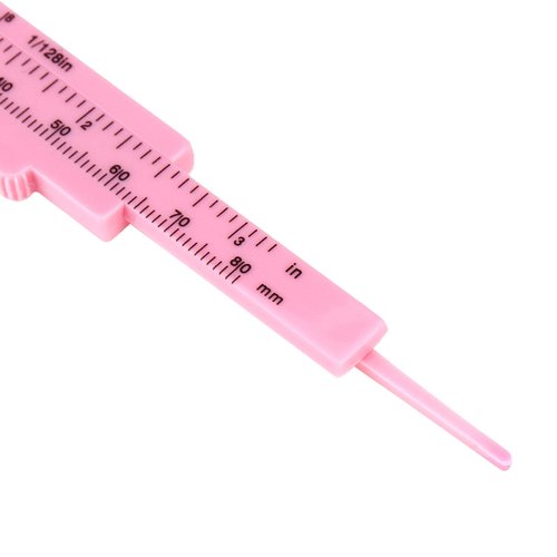 Tighall 10PCS Mini Plastic Vernier Caliper Double Scale Sliding Gauge Measuring Tool Ruler for Student Office Carpentry Jewelry Measuring (Pink,80mm/3 Inch)