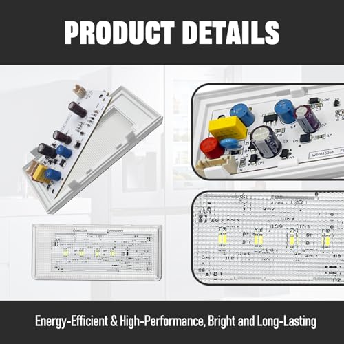 Whirlpool Maytag Kenmore Refrigerator LED Light Replacement 3-Piece Kit