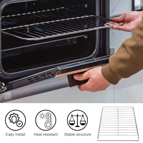 Aiwaiufu Adjustable Extendable Oven Rack - Chrome Plated Iron, 17"-30" Wide, 12.5" Deep, 1 Pack, Iron