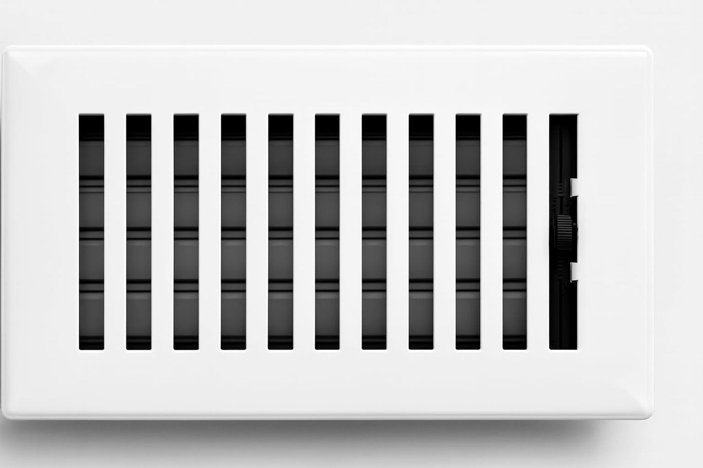 Sierra Grates 4" x 10" Contemporary Design Steel Floor Register in Glacier White Finish for Floor l- Decorative Air Vent Covers- Floor Register 4” x 10”