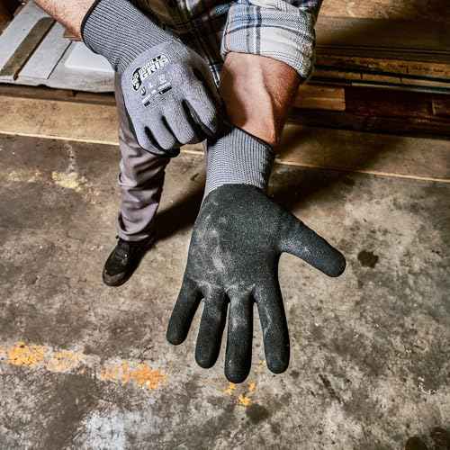 Gorilla Grip A1 Precision Grip, Cut Resistant Work Gloves, Nitrile Coated, Grey - Small (27220-212B)