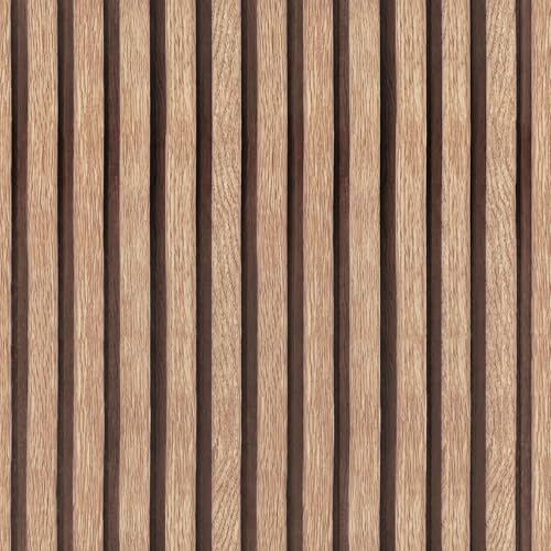 Yun-aeon Tan Wood Slats Peel and Stick Wallpaper 17.3" x 120" for Walls & Furniture