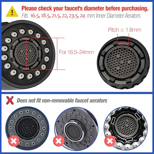 Nexoroot Upgraded Stainless Steel Faucet Aerator Key – 6 Sizes Universal Fit for Plumbing Maintenance