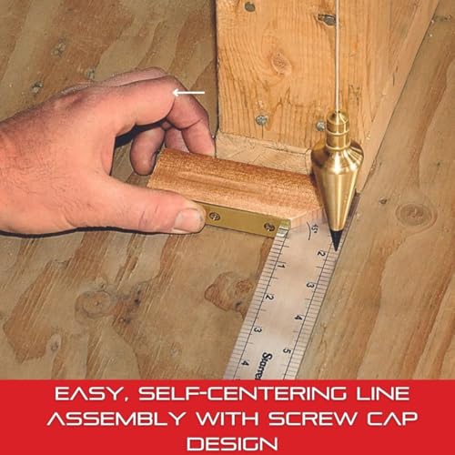 Solid Brass Plumb Bob, Construction, Stainless Steel Point,
