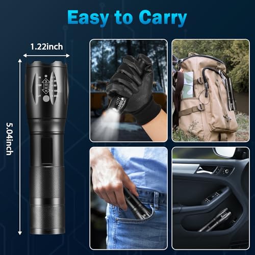 Staaricc 6-Pack LED Small Flashlights with 5 Modes & Adjustable Focus, Compact & Waterproof