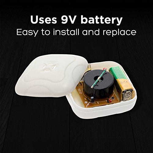 8 Pack Water Leak Detector - 95 dB Flood Detection Alarm Sensor for Bathrooms, Basements, Laundry Rooms, Garages, Attics and Kitchens by Mindful Design (White)