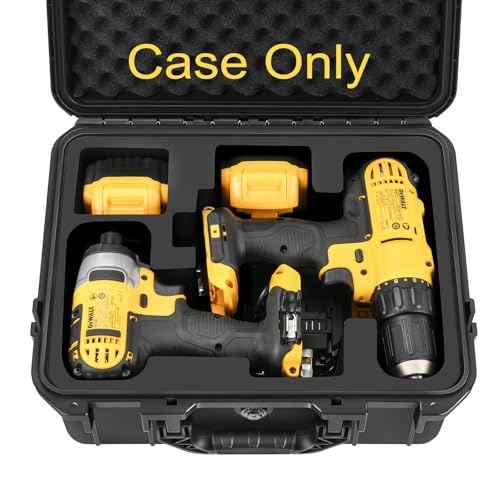 Case for Dewalt Cordless Drill/Impact Driver Set - Waterproof Hard Tool Box for Dewalt Taladro, Power Tool Kit Bag for Atomic 20V Max Cordless Drill Set | Impact Driver/Battery/Charger(Case Only)