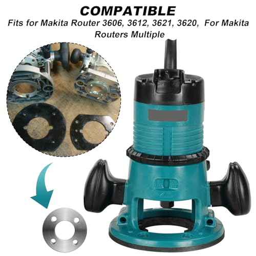 QQZ 321492-3 Template Guide Adapter for Makita Router 3606, 3612, 3621, 3620, Silver